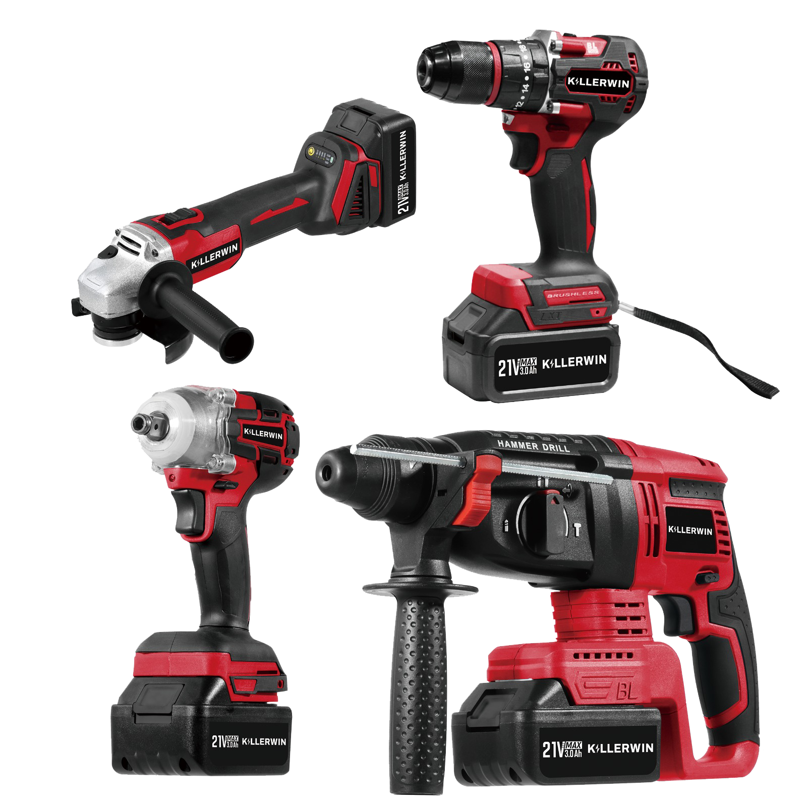 KIT DE HERRAMIENTAS INALÁMBRICAS BRUSHLESS 20V
